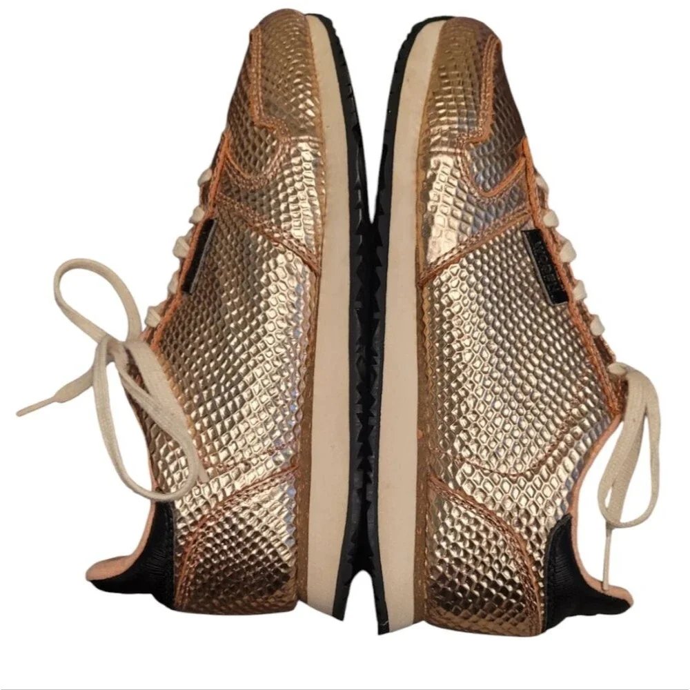 Woden Metallic Rose Gold Sneakers